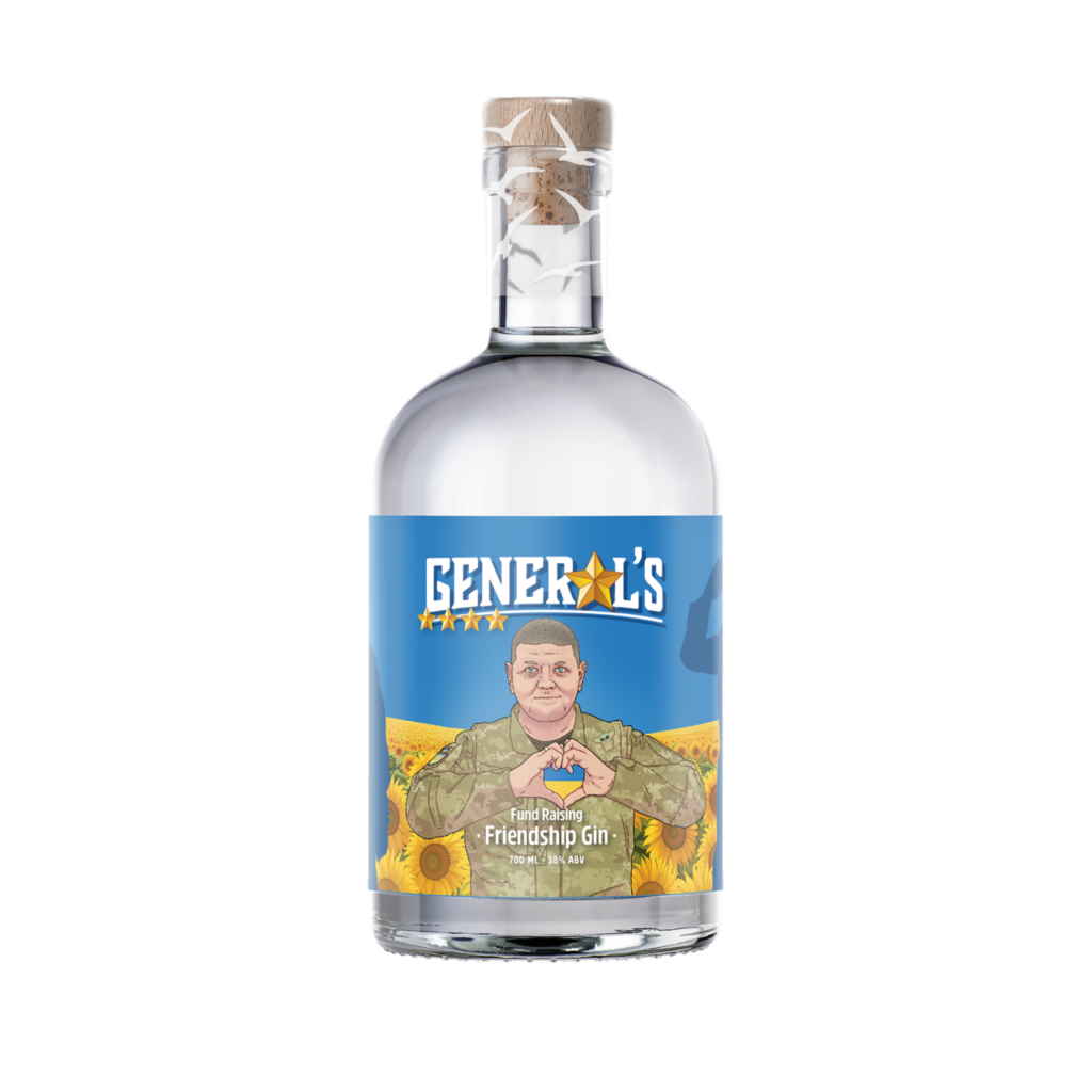General's Friendship Gin - the latest fund-raising bottle release to support Ukraine by Sunshine and Sons