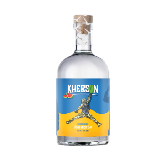 An image showing a bottle of Kherson Liberation Gin.